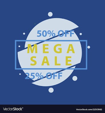 Sale banner template design in color vector image