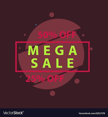 Sale banner template design in color vector image