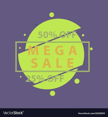 Sale banner template design in color vector image