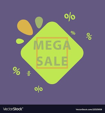 Sale banner template design in color vector image