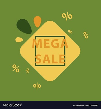 Sale banner template design in color vector image
