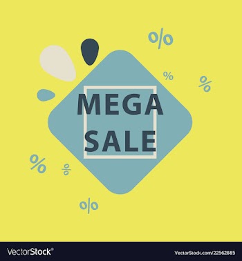 Sale banner template design in color vector image