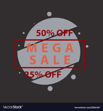 Sale banner template design in color vector image