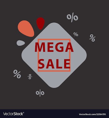 Sale banner template design in color vector image
