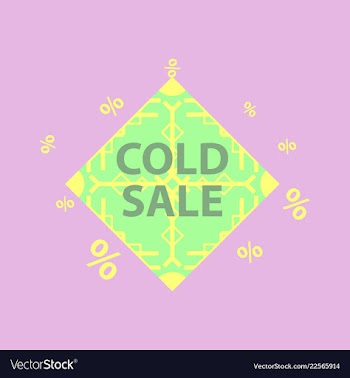 Sale banner template design in color vector image