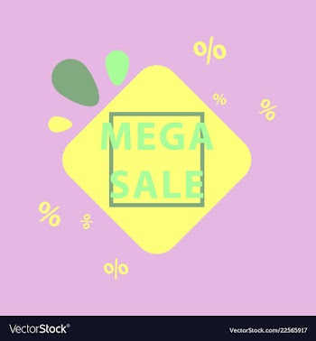 Sale banner template design in color vector image