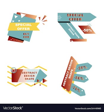 Sale banner template design poster this weekend vector image