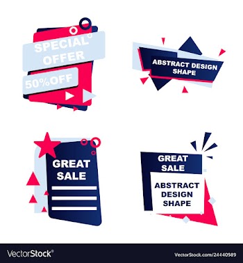 Sale banner template design poster this weekend vector image