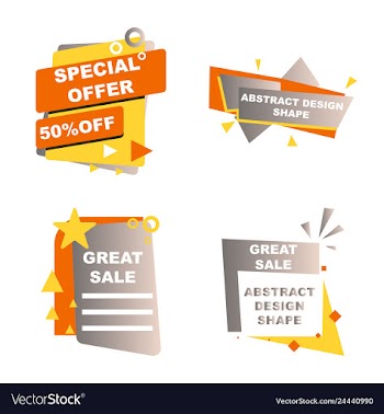Sale banner template design poster this weekend vector image