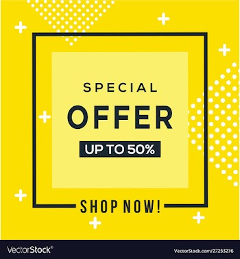 Sale banner template design special offer vector image