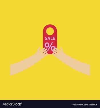 Sale banner template design vector image