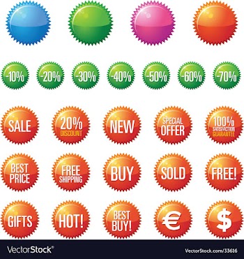 Sale buttons vector image