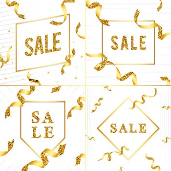 Sale emblem with ribbons vector | Free stock vector - 535033