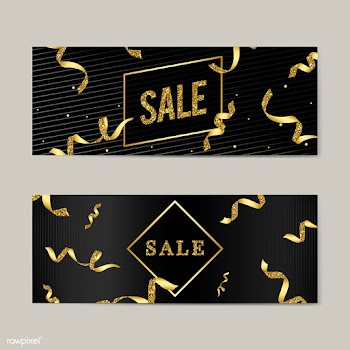 Sale emblem with ribbons vector | Free stock vector - 535118