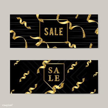 Sale emblem with ribbons vector | Free stock vector - 535141