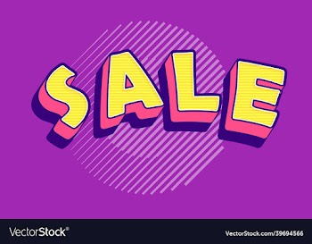 sale faceted 3d banner poster colorful