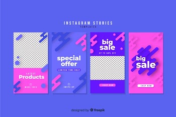 Sale instagram stories template collection Free Vector