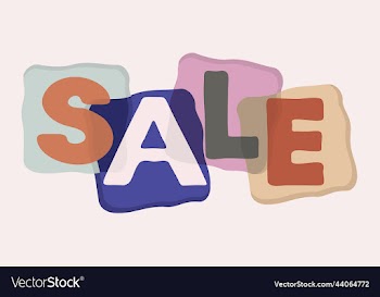sale isolated with lettering