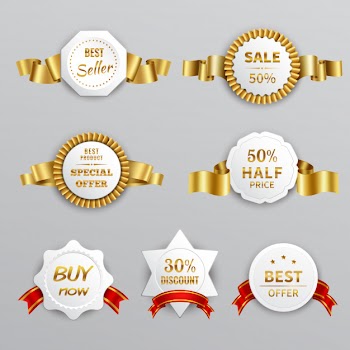 Sale labels set Free Vector