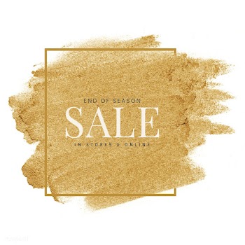 Sale notice with gold brush stroke background | Free stock psd mockup - 552888
