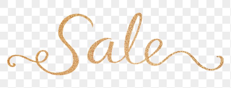 Sale png word, gold glittery | Free PNG - rawpixel
