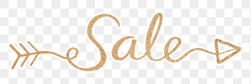 Sale png word, gold glittery | Free PNG - rawpixel