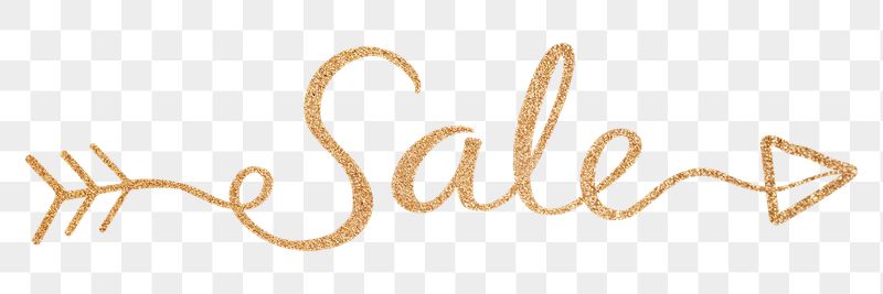 Sale png word, gold glittery | Free PNG - rawpixel