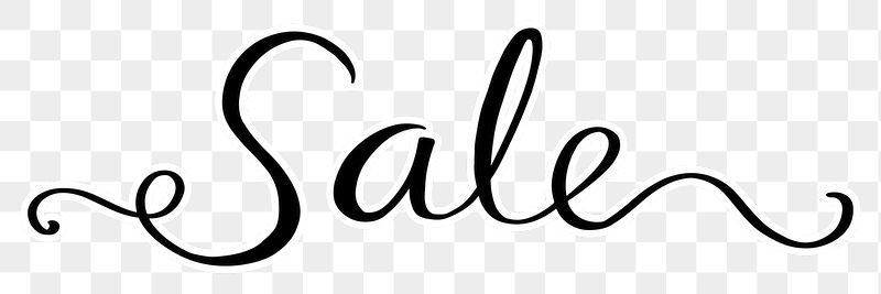 Sale png word, minimal black | Free PNG - rawpixel