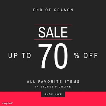 Sale promotion ad poster design template | Free stock vector - 519288