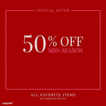 Sale promotion ad poster design template | Free stock vector - 519297