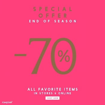 Sale promotion ad poster design template | Free stock vector - 519303