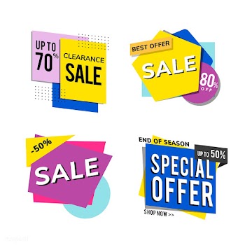 Sale promotion advertisements vector set | Free stock vector - 538265