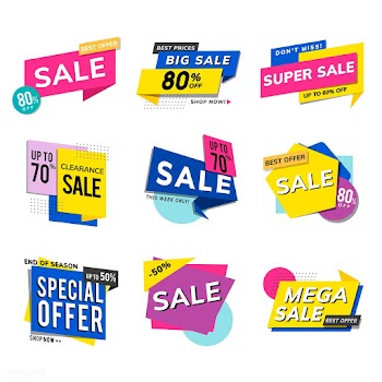 Sale promotion advertisements vector set | Free stock vector - 538282