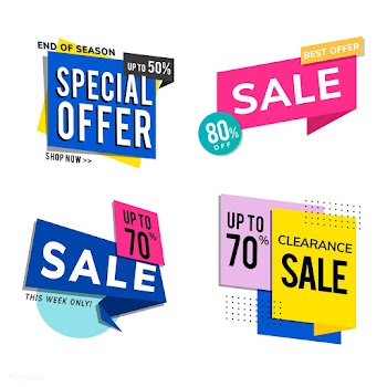 Sale promotion advertisements vector set | Free stock vector - 538302