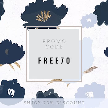 Sale promotion text floral frame psd