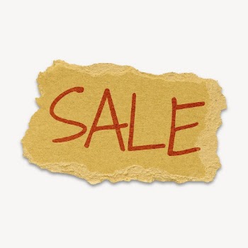 Sale ripped paper collage element | Free PSD - rawpixel