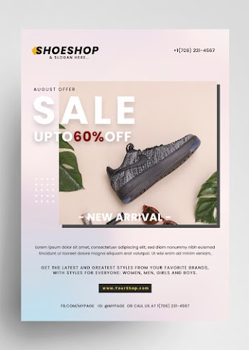Sale Shoes Free PSD Flyer Template