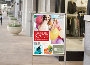 Sale Sign Outside Retail Store Mockup going on sale iger 