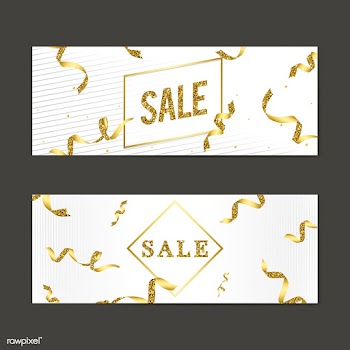 Sale sign with ribbons vector | Free stock vector - 535109