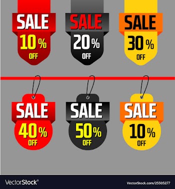 Sale tags vector image