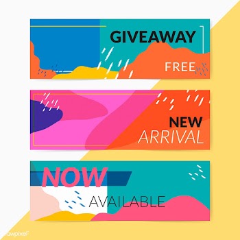 Sale template banner set vector | Free stock vector - 583892
