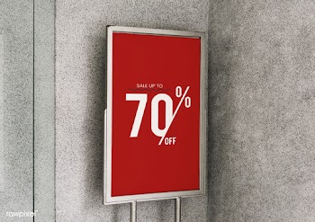 Sale up to 70% off poster mockup | Free stock psd mockup - 534816