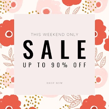 Sale up to 90% off promotion psd floral frame