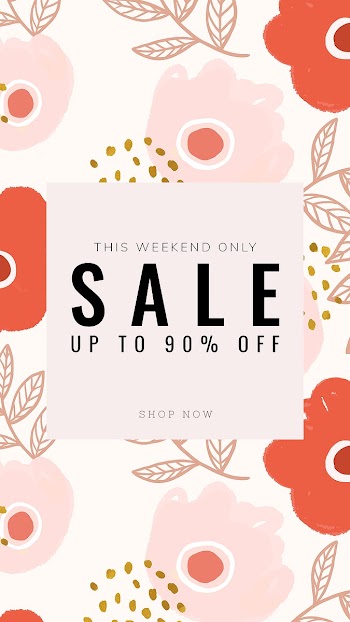 Sale up to 90% off promotion psd floral frame
