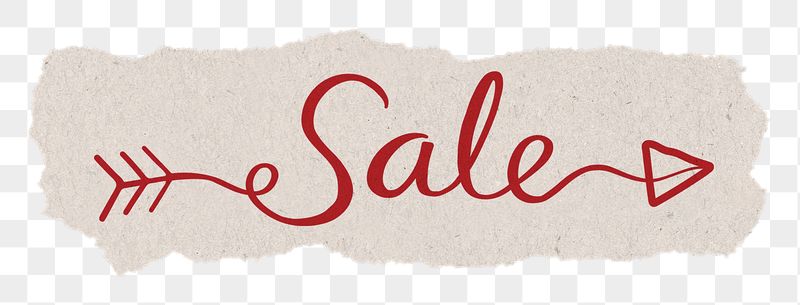 Sale word png, red calligraphy | Free PNG - rawpixel