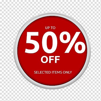 Sales , 50% Off transparent background PNG clipart