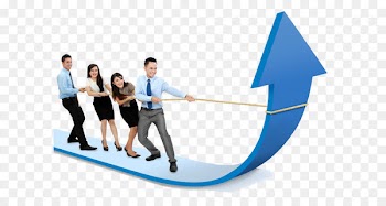 Sales management Sales management Business development - Business people with arrow 