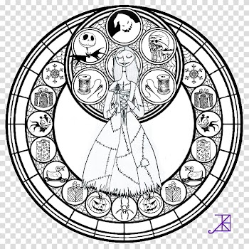 Sally Stained Glass line art transparent background PNG clipart