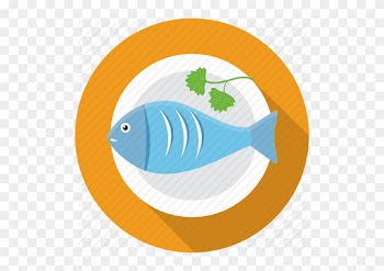 Salmon Clipart Blue Food - Fish Food Icon Png