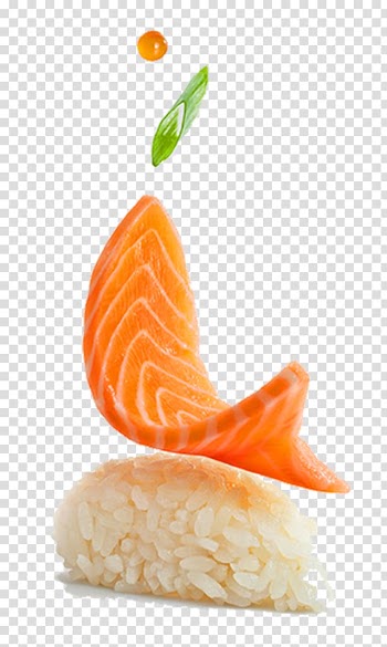 Salmon fish and rice, Japanese Cuisine Sushi Smoked salmon, Japan salmon transparent background PNG clipart